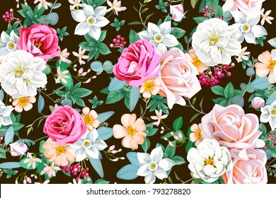 Spring seamless pattern