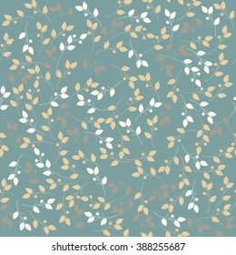 Spring seamless pattern with colorful plants can be used for wallpaper, cards, web pages, textile, kids clothing, linen, tile and more creative designs.