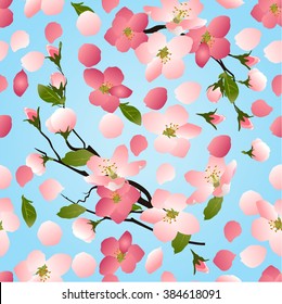 Spring seamless pattern in fashion colors spring-summer.