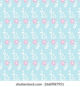 Spring seamless pattern with flowers.