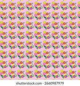 Spring seamless pattern with flowers.