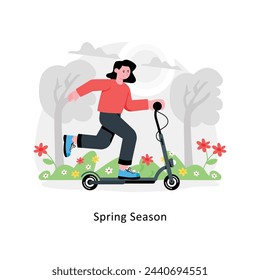 Spring Season abstract concept vector in a flat style stock illustration