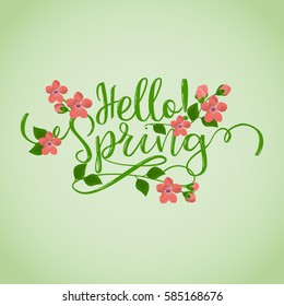 spring season background, vector illustration