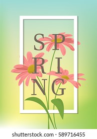 spring season background, vector illustration