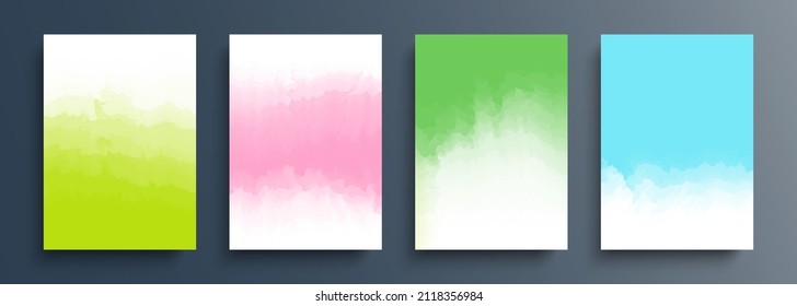 Spring season colors backgrounds set for your seasonal graphic design. Springtime collection with modern abstract color gradients. Vector illustration.