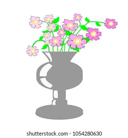 Spring season concept with pink flowers blossom bloom in vase