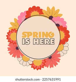 spring season design social media poster