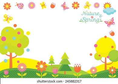 Spring Season Icons Frame