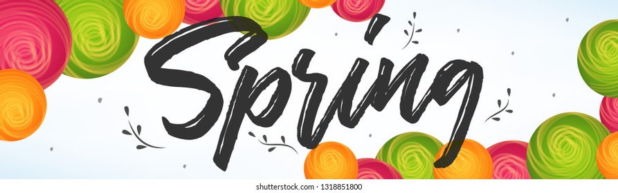 Spring Season Illustration Design Background.