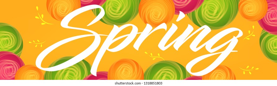 Spring Season Illustration Design Background.
