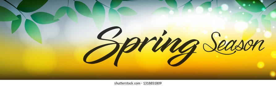 Spring Season Illustration Design Background Stock Vector (Royalty Free ...