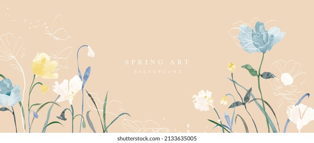 Spring Season On Warm Background Hand Stock Vector (Royalty Free ...