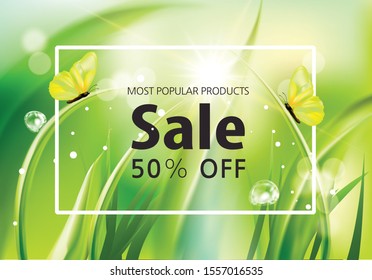 Spring season sale event background