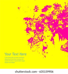 Spring season, vector poster layout