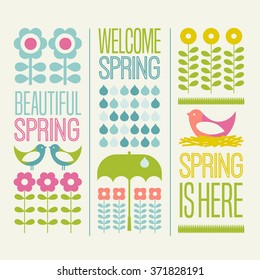 Spring seasonal design elements 