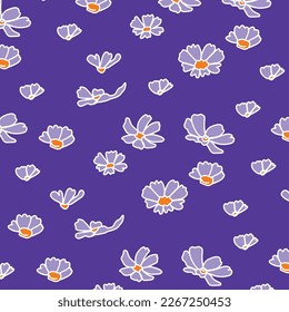 Patrones florales primaverales sin soldadura Ilustración vectorial para papel, cubierta, tela, decoración interior y otros usuarios.