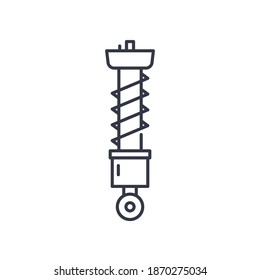 Spring shock icon, linear isolated illustration, thin line vector, web design sign, outline concept symbol with editable stroke on white background.