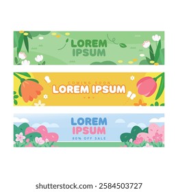 Spring Shopping Banner Template Set