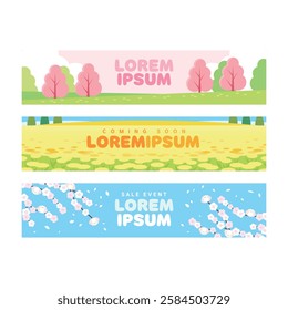 Spring Shopping Banner Template Set