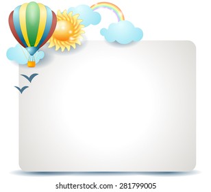 Spring signboard isolated on white, vector illustration eps10