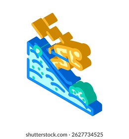 spring skiing spring isometric icon vector. spring skiing spring sign. isolated symbol illustration