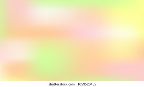 Spring soft easter background. Summer holographic green texture. Vibrant blur iridescent design. Foil neon trendy rainbow banner. Pastel future element. Foil holographic design. Bright soft gradient.