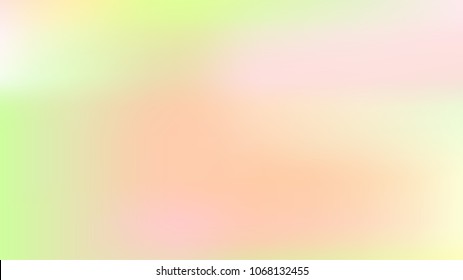 Spring soft easter background. Summer holographic green texture. Vibrant blur iridescent design. Foil neon trendy rainbow banner. Pastel future element. Foil holographic design. Bright soft gradient.