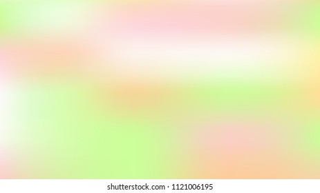 Spring soft easter background. Summer holographic green texture. Vibrant blur iridescent design. Foil neon trendy rainbow banner. Pastel future element. Foil holographic design. Bright soft gradient.