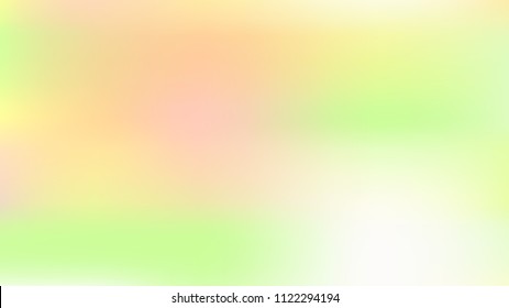 Spring soft easter background. Summer holographic green texture. Vibrant blur iridescent design. Foil neon trendy rainbow banner. Pastel future element. Foil holographic design. Bright soft gradient.