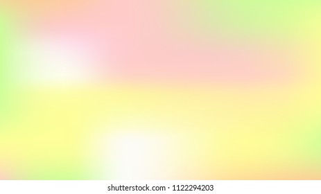 Spring soft easter background. Summer holographic green texture. Vibrant blur iridescent design. Foil neon trendy rainbow banner. Pastel future element. Foil holographic design. Bright soft gradient.