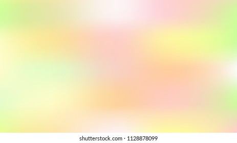 Spring soft easter background. Summer holographic green texture. Vibrant blur iridescent design. Foil neon trendy rainbow banner. Pastel future element. Foil holographic design. Bright soft gradient.