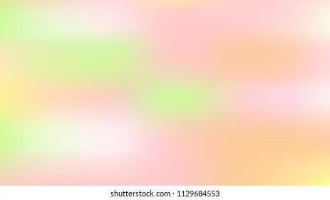 Spring soft easter background. Summer holographic green texture. Vibrant blur iridescent design. Foil neon trendy rainbow banner. Pastel future element. Foil holographic design. Bright soft gradient.