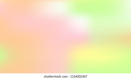 Spring soft easter background. Summer holographic green texture. Vibrant blur iridescent design. Foil neon trendy rainbow banner. Pastel future element. Foil holographic design. Bright soft gradient.