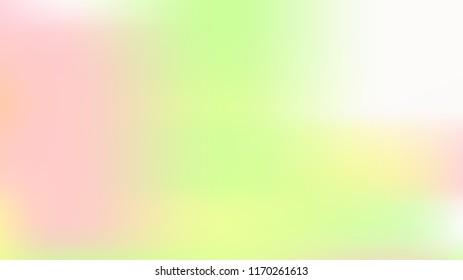 Spring soft easter background. Summer holographic green texture. Vibrant blur iridescent design. Foil neon trendy rainbow banner. Pastel future element. Foil holographic design. Bright soft gradient.