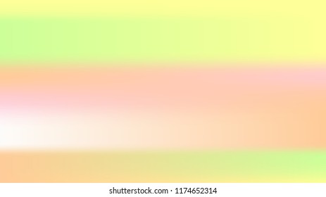 Spring soft easter background. Summer holographic green texture. Vibrant blur iridescent design. Foil neon trendy rainbow banner. Pastel future element. Foil holographic design. Bright soft gradient.