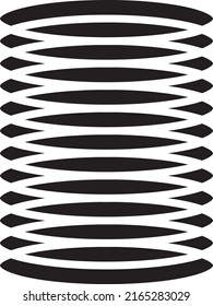 Feder, Spirale, Detail, Symbol, Vektorgrafik auf weißem Hintergrund.EPS
