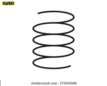 spring, spiral, detail, icon, vector illustration eps10