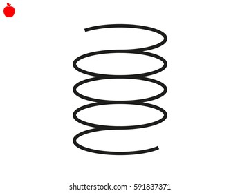 spring, spiral, detail, icon, vector illustration eps10