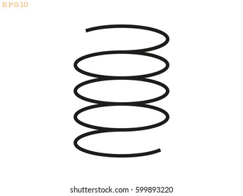 spring, spiral, detail, icon, vector illustration eps10