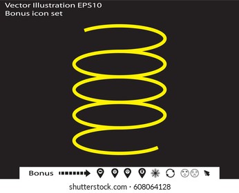 spring, spiral, detail, icon, vector illustration eps10