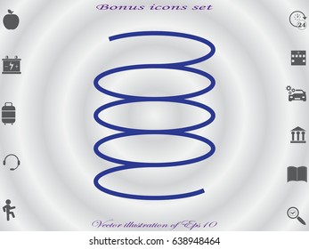 spring, spiral, detail, icon, vector illustration eps10