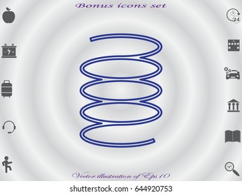 spring, spiral, detail, icon, vector illustration eps10