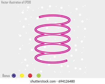 spring, spiral, detail, icon, vector illustration eps10