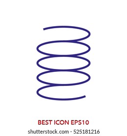 spring, spiral, repairs, vector icon, eps10