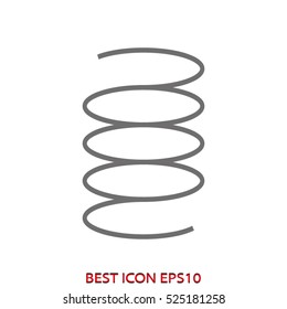 spring, spiral, repairs, vector icon, eps10