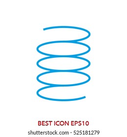 spring, spiral, repairs, vector icon, eps10