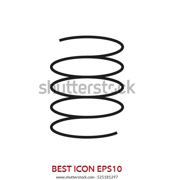 spring, spiral,\
repairs, vector icon,\
eps10