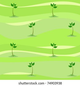 spring sprout shoot seamless background