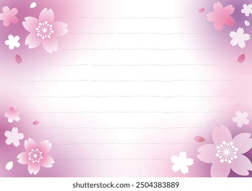 Spring Stationery Cherry Blossom Purple