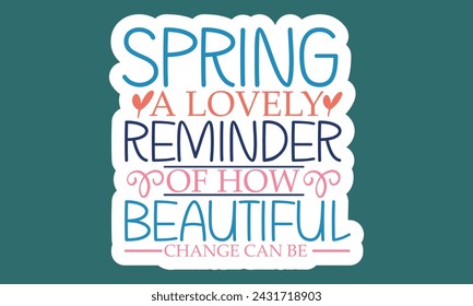 Spring Sticker EPS Bundle, Single Designs